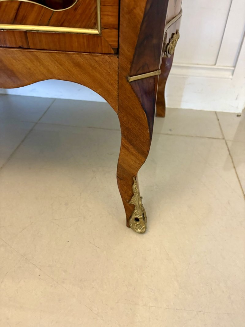 Outstanding Quality Antique Victorian French Marble Top Commode Chest of Drawers - Image 16